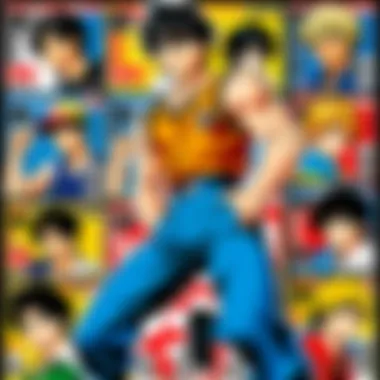 A collage of iconic characters from various series featured in Monthly Shonen Jump