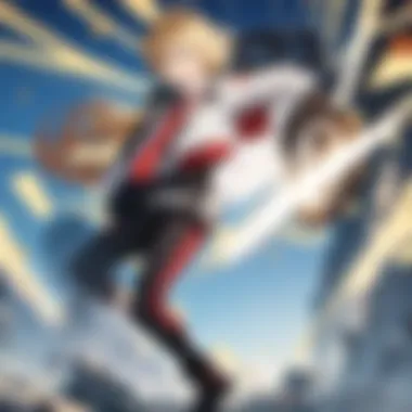 Dynamic Heroic Action in My Hero Academia A captivating scene from My Hero Academia showcasing heroes in action.