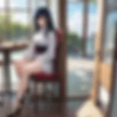 Engaging with Manga in a Tranquil Setting A peaceful reading environment with manga volumes.