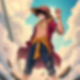 Anime characters from One Piece in action