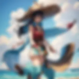 A vibrant illustration of the Straw Hat Pirates sailing the Grand Line.