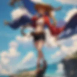 A vivid depiction of the Straw Hat Pirates sailing on the Thousand Sunny
