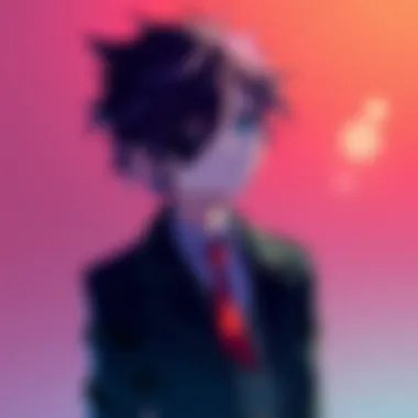 Artistic representation of the anime's unique style