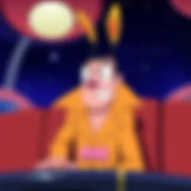 A captivating scene from Space Dandy showcasing its vibrant animation style.