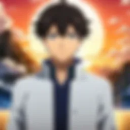 A visually striking scene from an anime that encapsulates the concept of aura.