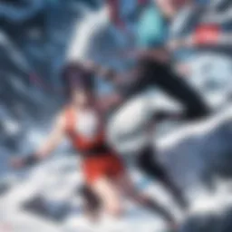 A vibrant scene showcasing Naruto and Sasuke in action.