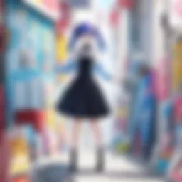 A vibrant scene from a popular anime series showcasing dynamic characters