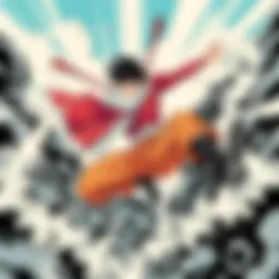 A captivating illustration of a beloved manga character in dynamic action