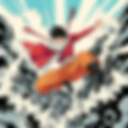 A captivating illustration of a beloved manga character in dynamic action