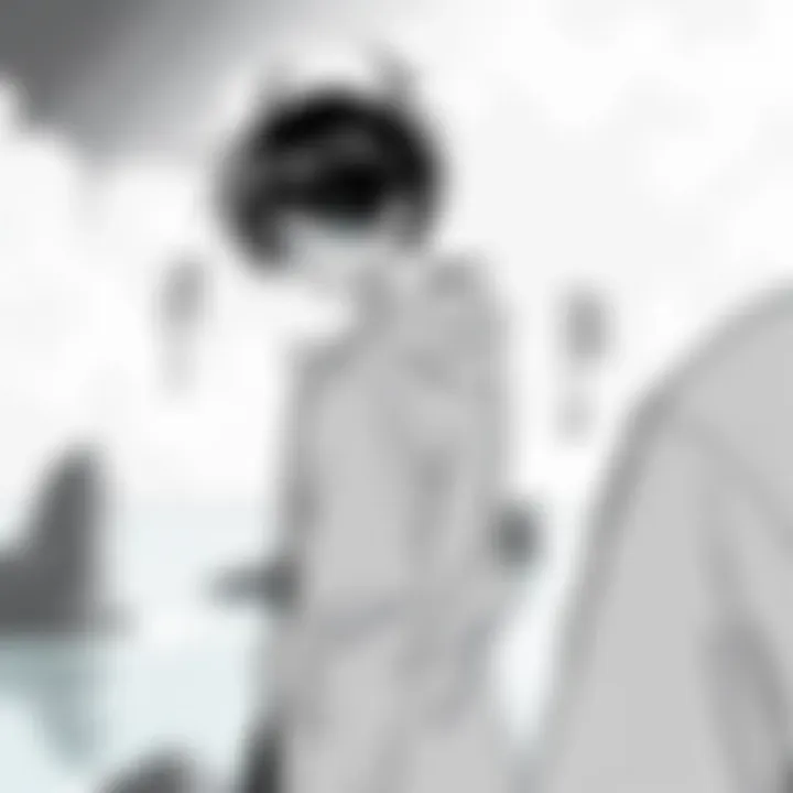 An evocative scene reflecting deep thematic elements found in manga storytelling