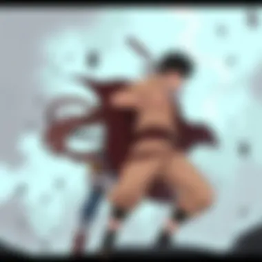 A dramatic moment of conflict between the hero and the antagonist