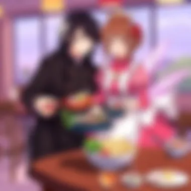 A cozy dining setting highlighting the joy of sharing food.