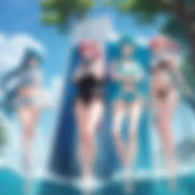 Cultural Impact of Aqua Anime A collage of iconic scenes from notable aqua anime series highlighting their cultural impact.