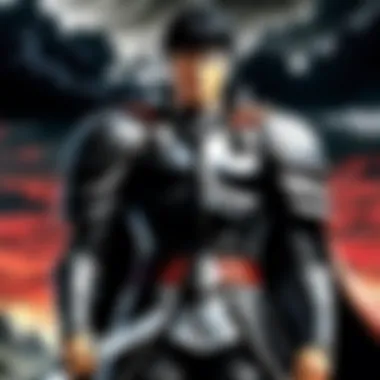 Guts wielding his massive sword in a dramatic pose