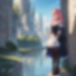 A captivating scene from a fairy tale anime showcasing magical landscapes