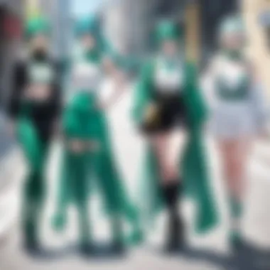 An intricate character design representing the evolution of key figures in Stone Ocean