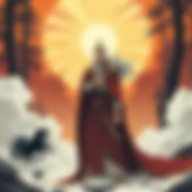 Symbolic imagery representing the philosophical themes in The Eternal King