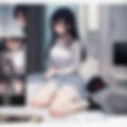 Illustration showcasing the emotional tension between Megumi and Tsugumi