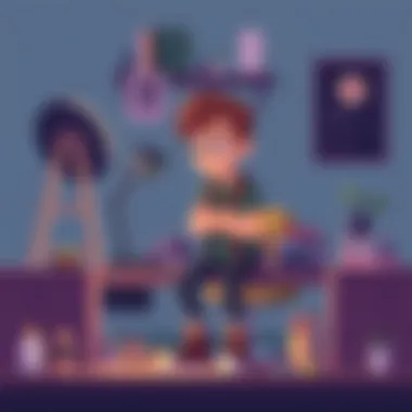 An animator working on pixel animation software