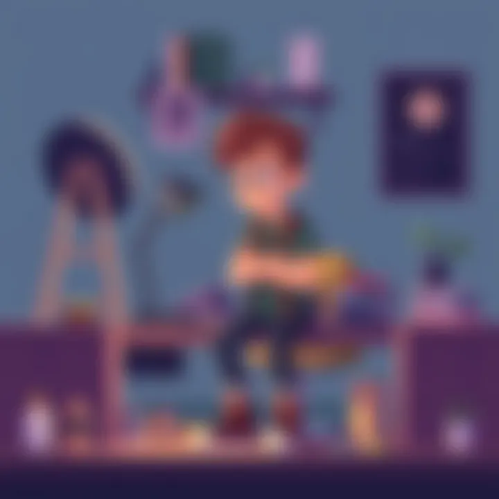 An animator working on pixel animation software