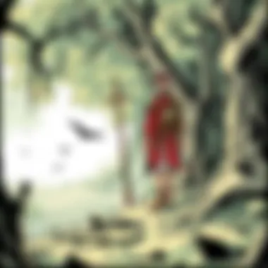 An artistic representation of the journey to the Cedar Forest