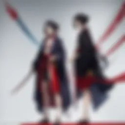 A visually striking scene from Samurai Champloo showcasing the unique art style