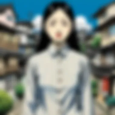 An illustration representing the cultural context and influences in Junji Ito's creations.