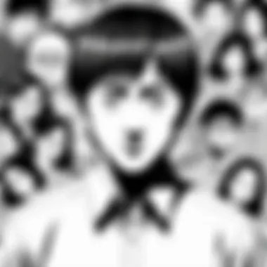 Psychological Depth An eerie character design showcasing the psychological depth in Junji Ito's work.