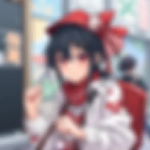 A vibrant gaming scene with manga art style