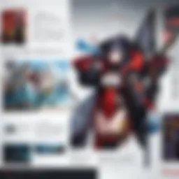 A strategic board game layout depicted in an anime style