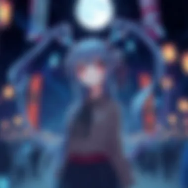 A collage of cultural symbols and motifs found in recent anime