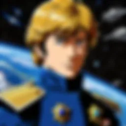 A detailed map of the galaxy from the Legend of Galactic Heroes, showcasing key territories and factions.