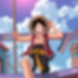 The vibrant animation style of One Piece characters