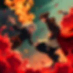 The Seven Deadly Sins characters in a dramatic confrontation