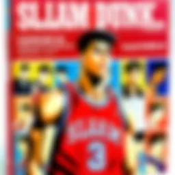 Cover of Slam Dunk manga box set showcasing vibrant illustrations.