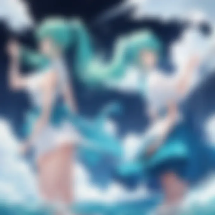 An artistic interpretation of Michiru in a pivotal scene that illustrates her emotional depth.