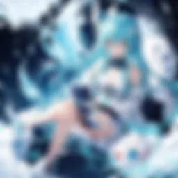 The protagonist Rimuru Tempest in a vibrant fantasy landscape