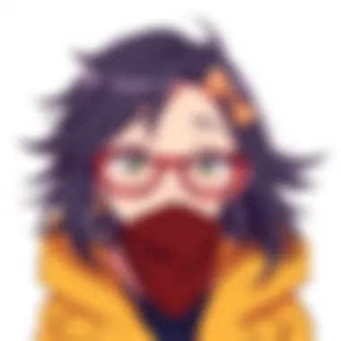 A collage of various anime characters wearing glasses.