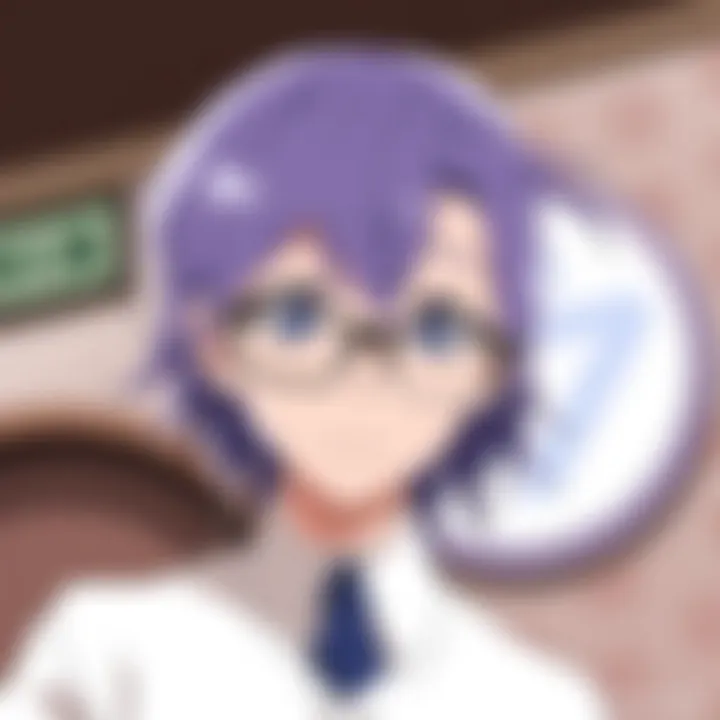 A character with stylish eyeglasses showcasing their intelligence.