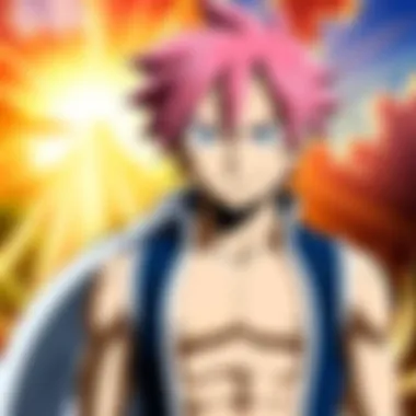Distinctive Animation Techniques in Fairy Tail A depiction of the unique animation style of the series.