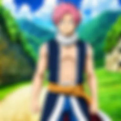 A dynamic scene showcasing the vibrant world of Fairy Tail.