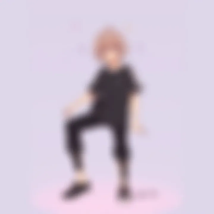 Where Fashion Meets Anime An artistic representation of the intersection of fashion and anime culture.