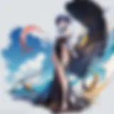 An abstract representation of anime and manga characters symbolizing creative freedom
