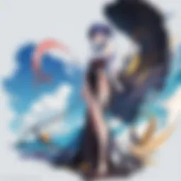 An abstract representation of anime and manga characters symbolizing creative freedom