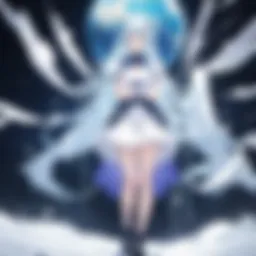 A stunning visual of a pivotal moment in an anime episode where time appears to stand still.