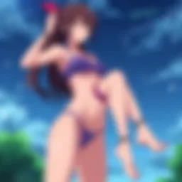 An illustration featuring the intricate art style of an anime series with nudity