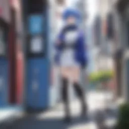 A vivid illustration of an anime character representing Funimation's brand