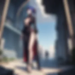 A striking visual of the main character from 'Garden of Sinners' showcasing her emotional depth.