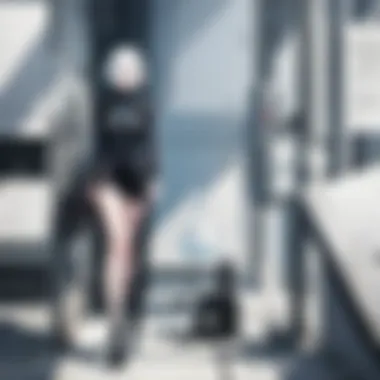 Contemplation of Consciousness A cybernetic figure contemplating the essence of consciousness