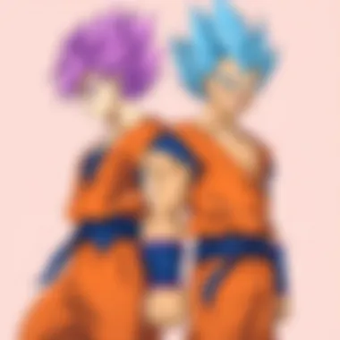 An artistic rendition of Goku and Vegeta, representing character development in the series.